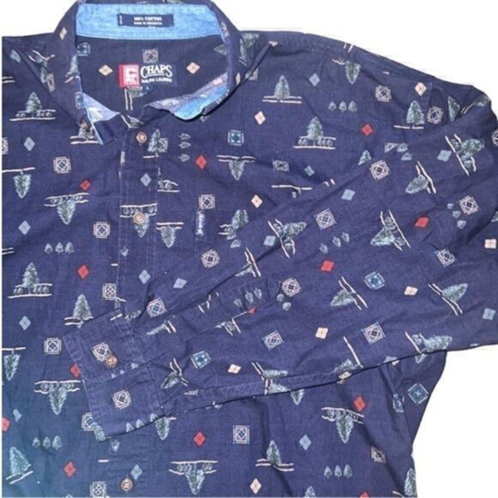 Vintage ▶️ Chaps Ralph Lauren ◀️ Mens Long Sleeve Shirt